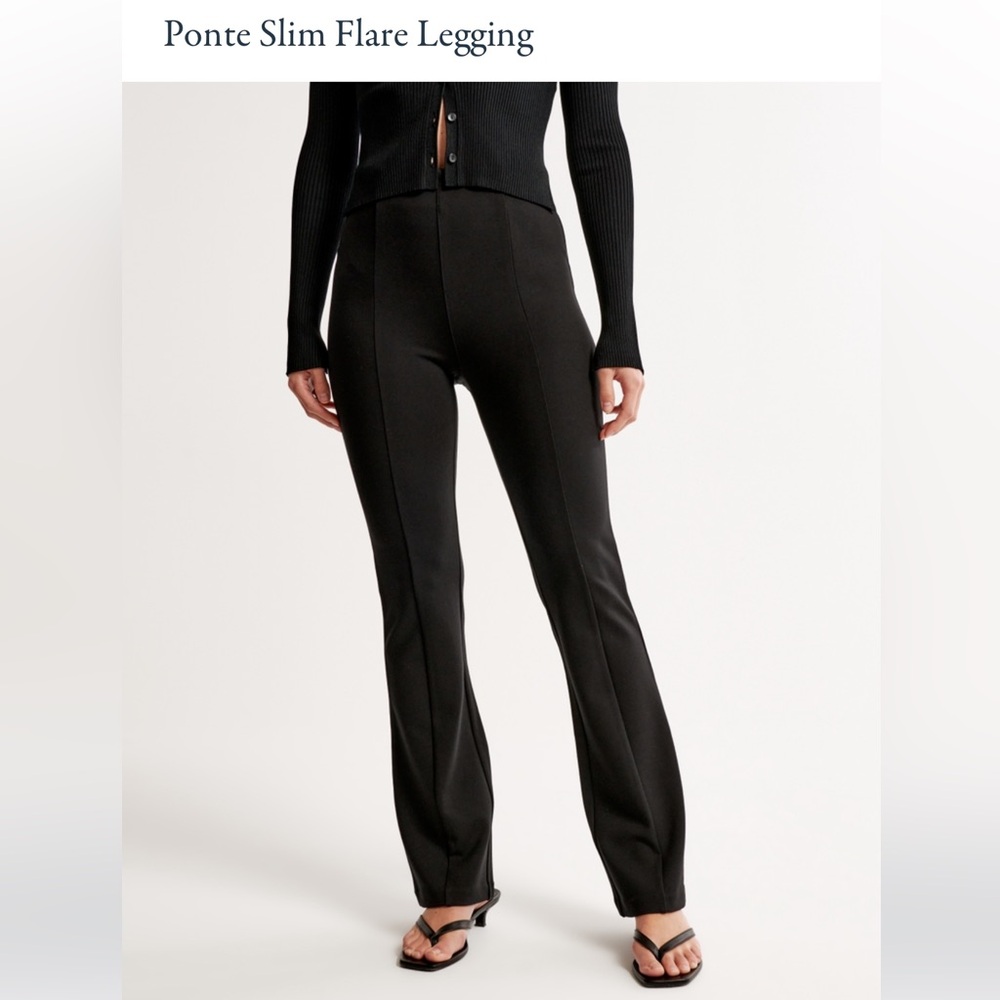 Abercrombie & Fitch • Black Ponte Slim Flare Legging Pant (M) *NWT*